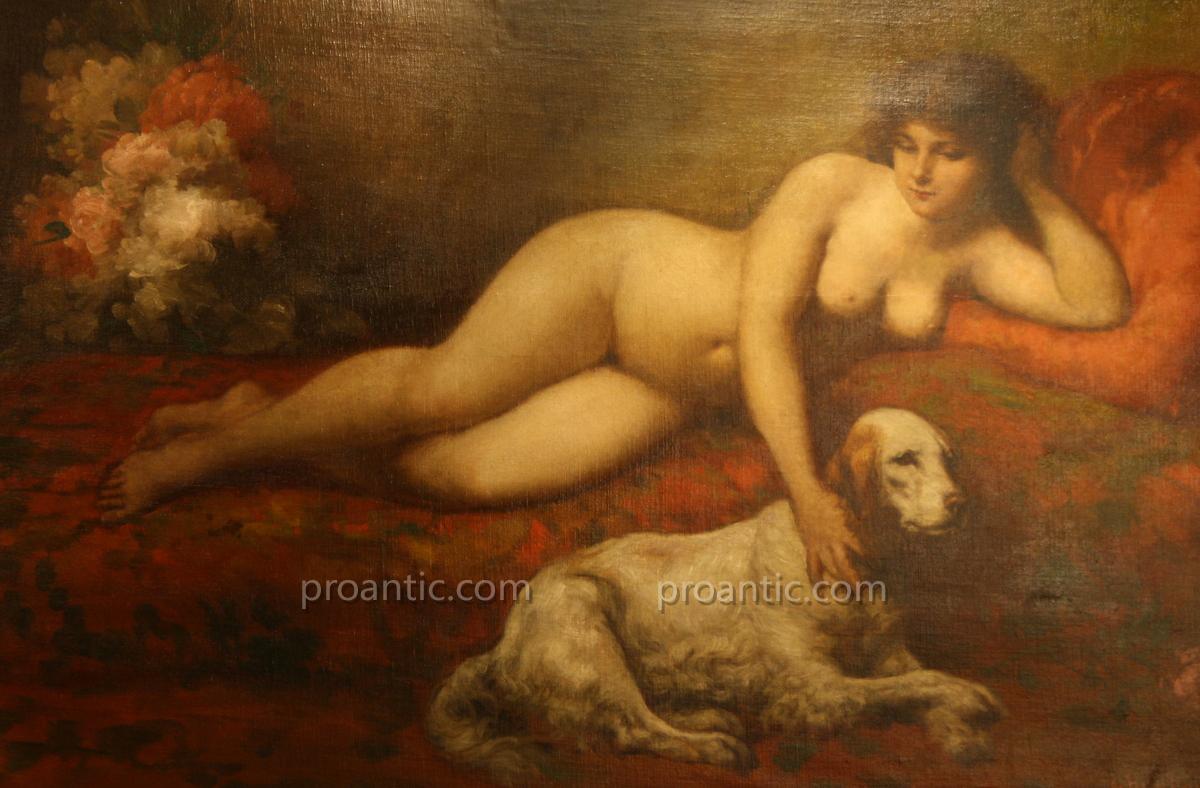 Table Nude Signed Theodore Levigne Nineteenth-photo-2