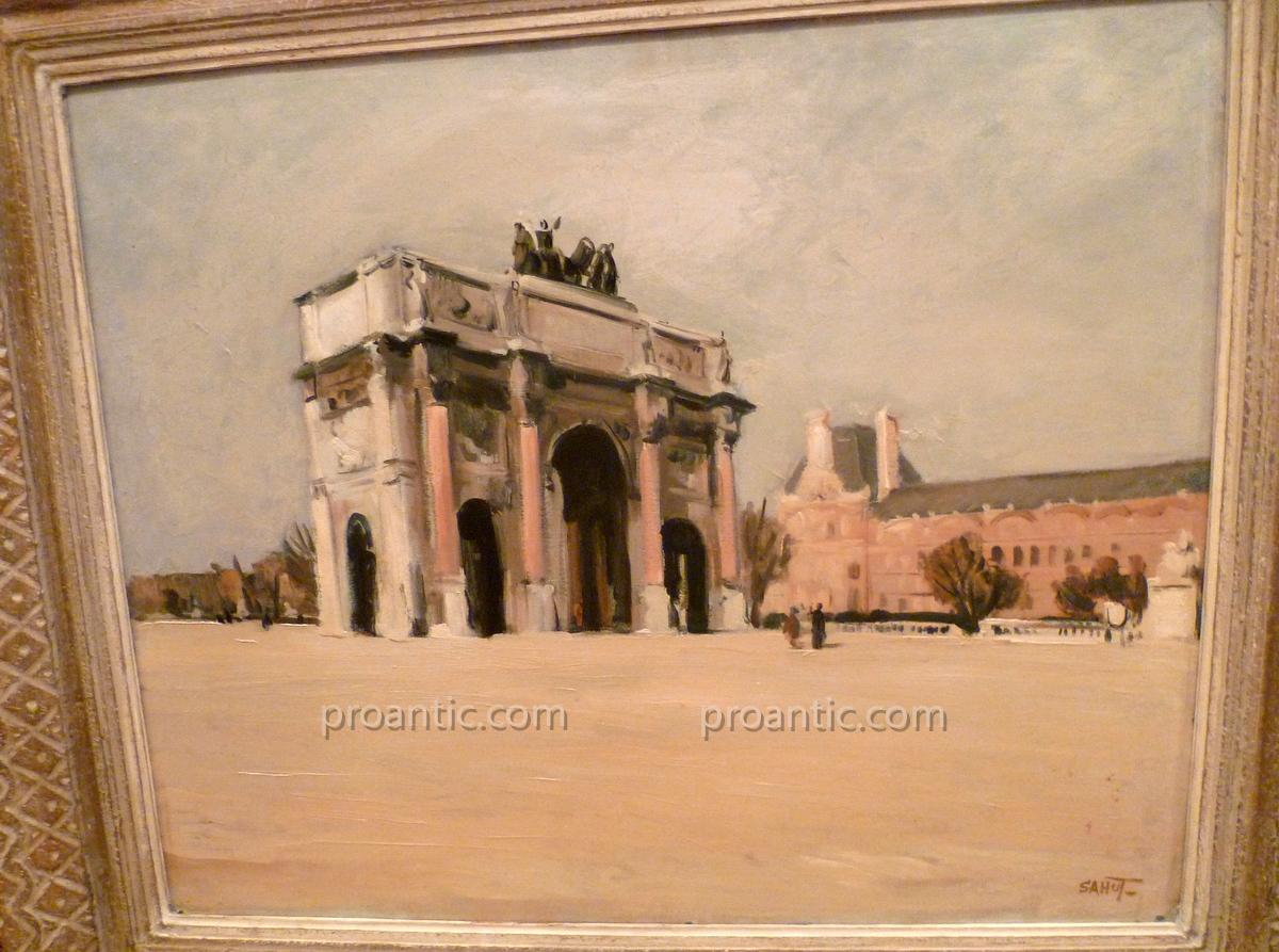 Tableau "L'arc De Triomphe Du Carrousel" Marcel Sahut-photo-4