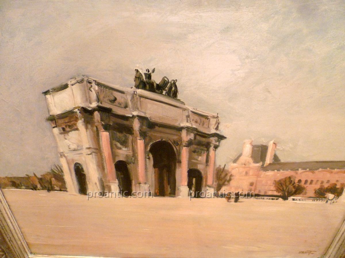 Tableau "L'arc De Triomphe Du Carrousel" Marcel Sahut-photo-6