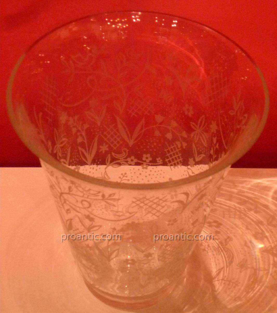 Engraved Vase Baccarat Nineteenth-photo-3