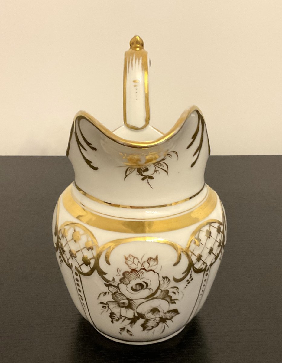 Théière et Pot à Lait Porcelaine de Paris XIX°-photo-5
