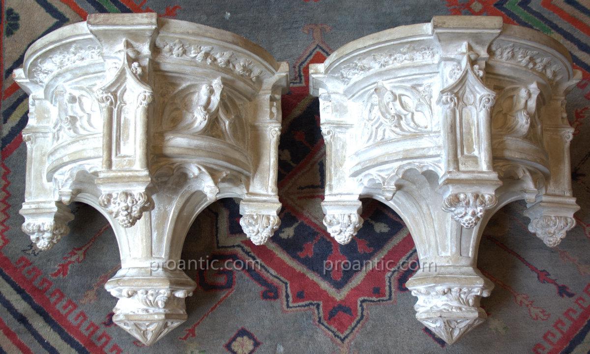 Large Pair Of Consoles Terracotta From XVIII