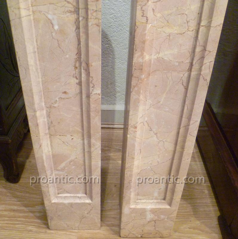 Paire De Colonnes En Marbre Rose-photo-1