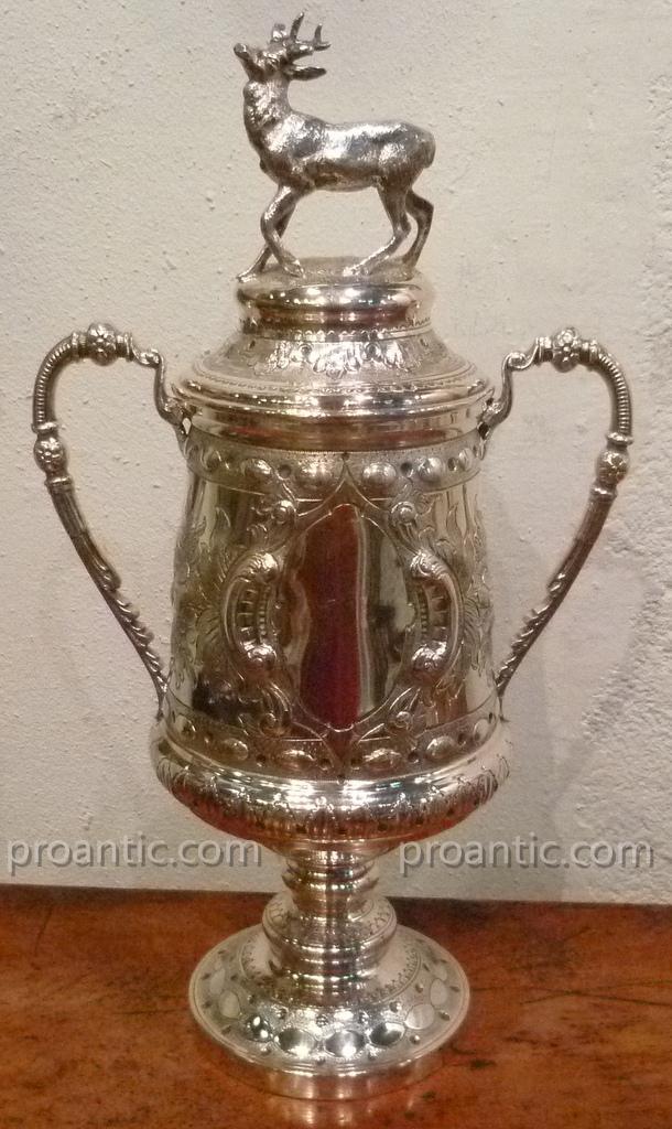 Important Cup Freestanding Silver Metal Nineteenth