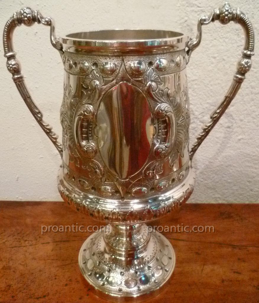 Important Cup Freestanding Silver Metal Nineteenth-photo-4