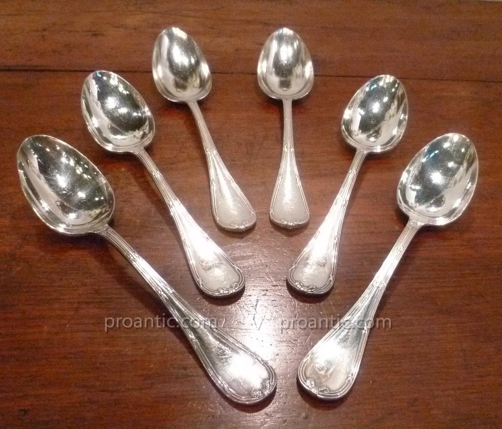 Large Spoons Christofle Ribbons Crusaders