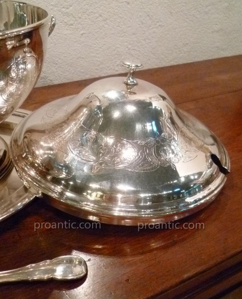 Punch Bowl Silver Metal-photo-2