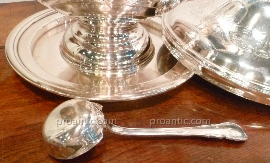 Punch Bowl Silver Metal-photo-3