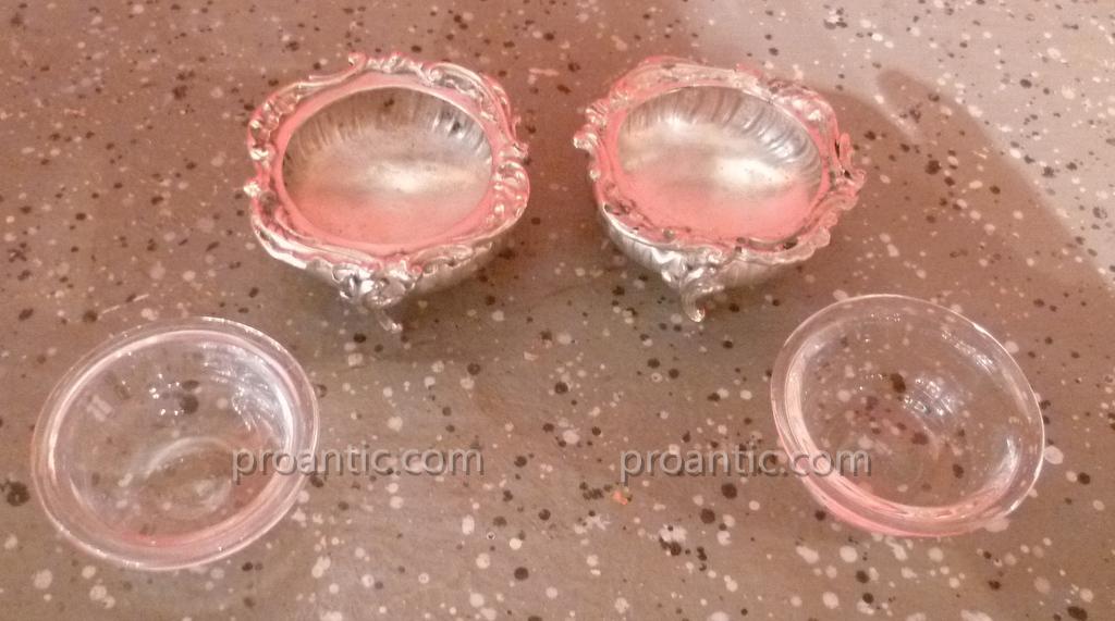 Paire De Salerons En Argent Et Cristal XIX°-photo-3