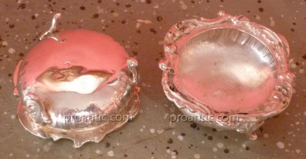 Paire De Salerons En Argent Et Cristal XIX°-photo-1