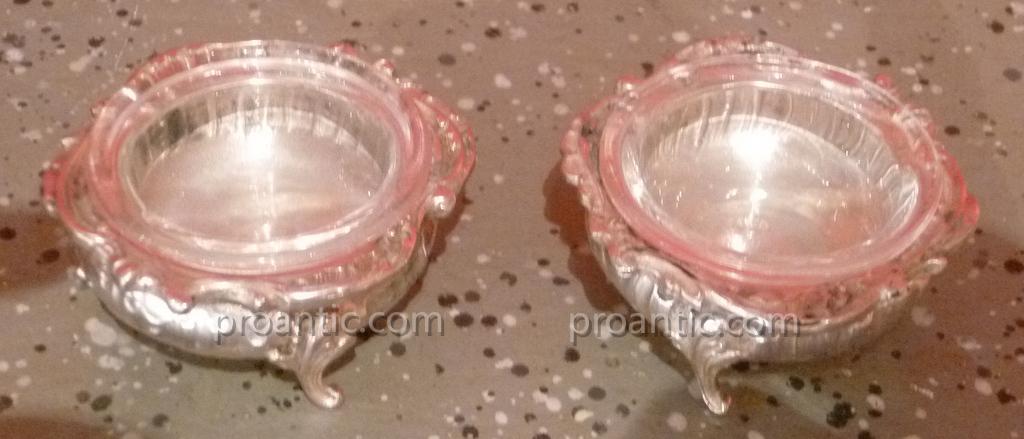 Paire De Salerons En Argent Et Cristal XIX°-photo-4