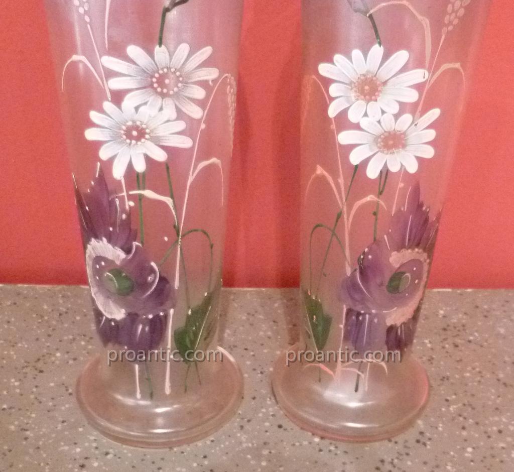 Paire De Vases Emaillés-photo-4