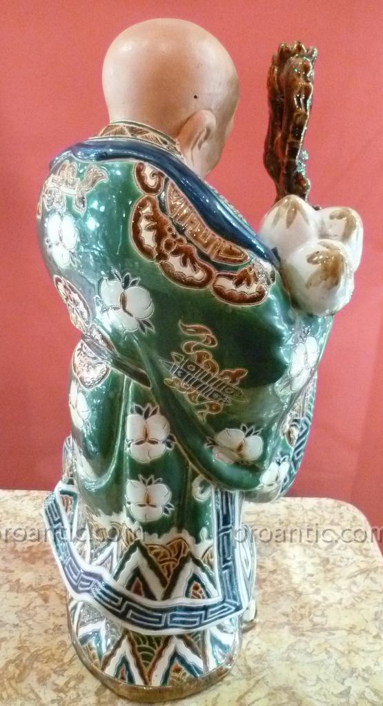 Great Chinese Sage Statue In Ceramic XIX °-photo-4