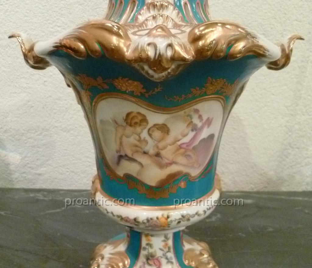 Vase Covered Porcelain From Paris XIX °-photo-4