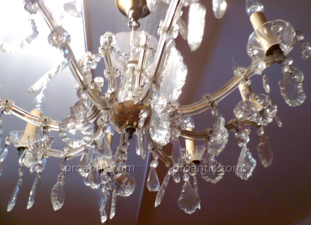 Chandelier Crystal And Gilt Bronze XIX-photo-3