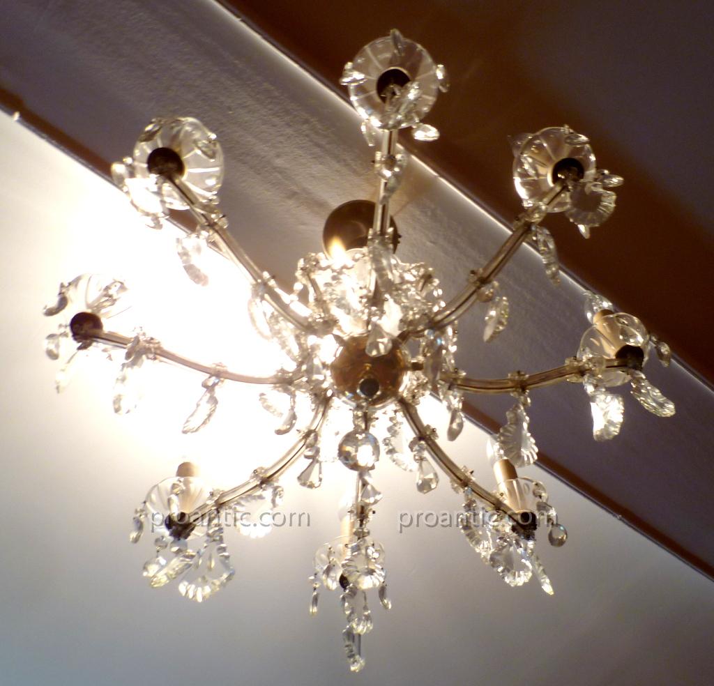 Chandelier Crystal And Gilt Bronze XIX-photo-1