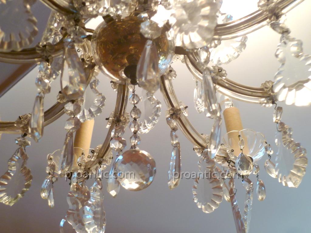 Chandelier Crystal And Gilt Bronze XIX-photo-2