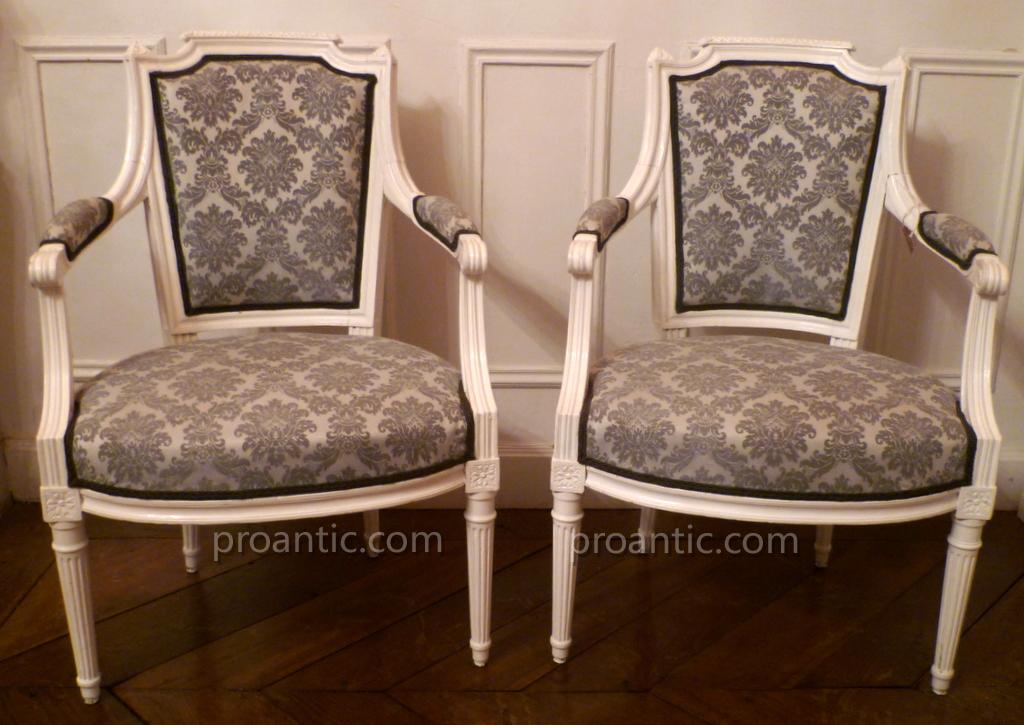 Paire De Fauteuils Style Louis XVI-photo-4