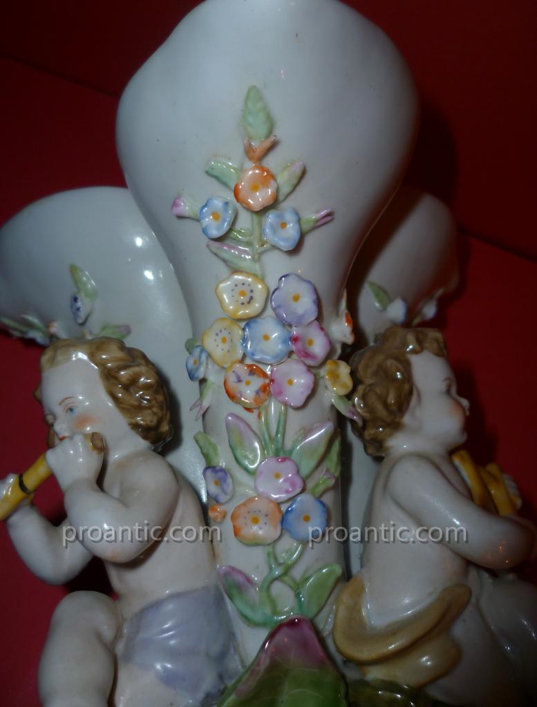 Triple Vase En Porcelaine Samson XIX°-photo-7