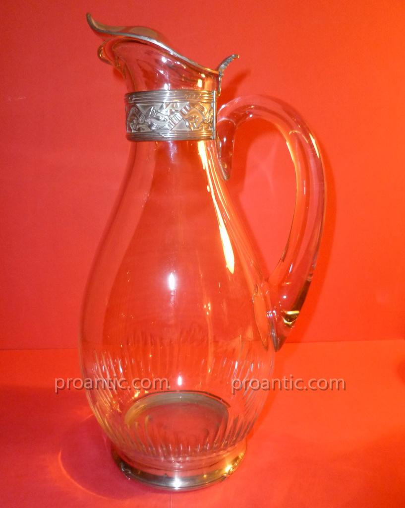 Ewer Crystal And Silver Nineteenth
