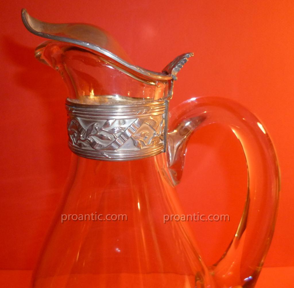 Ewer Crystal And Silver Nineteenth-photo-2