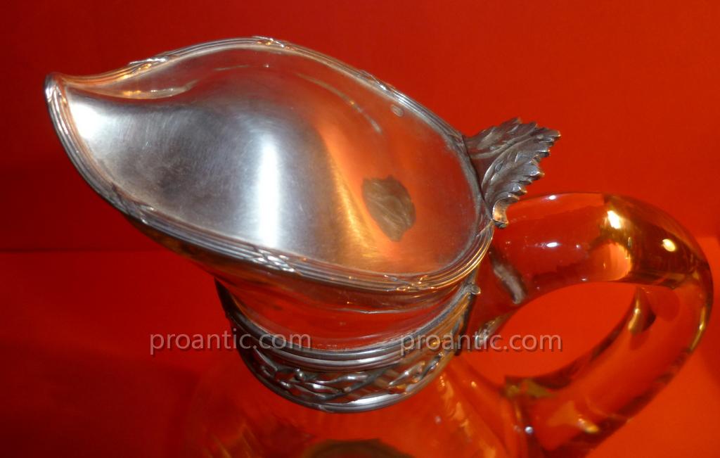 Ewer Crystal And Silver Nineteenth-photo-1