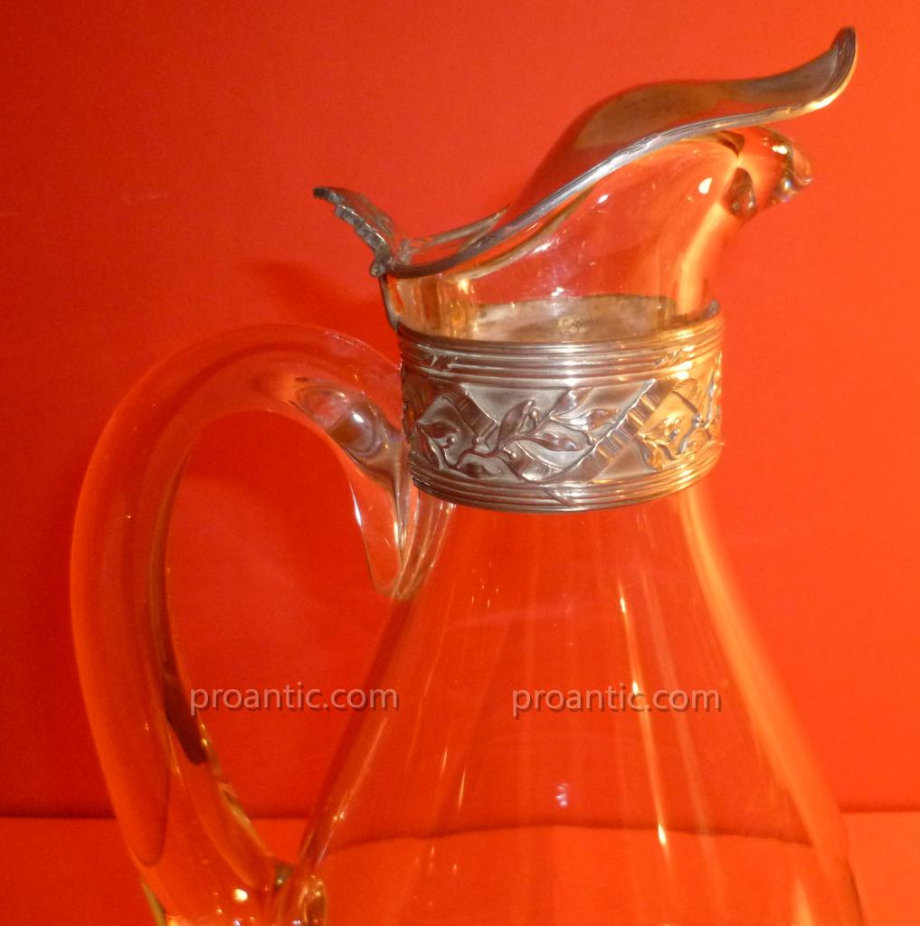 Ewer Crystal And Silver Nineteenth-photo-6