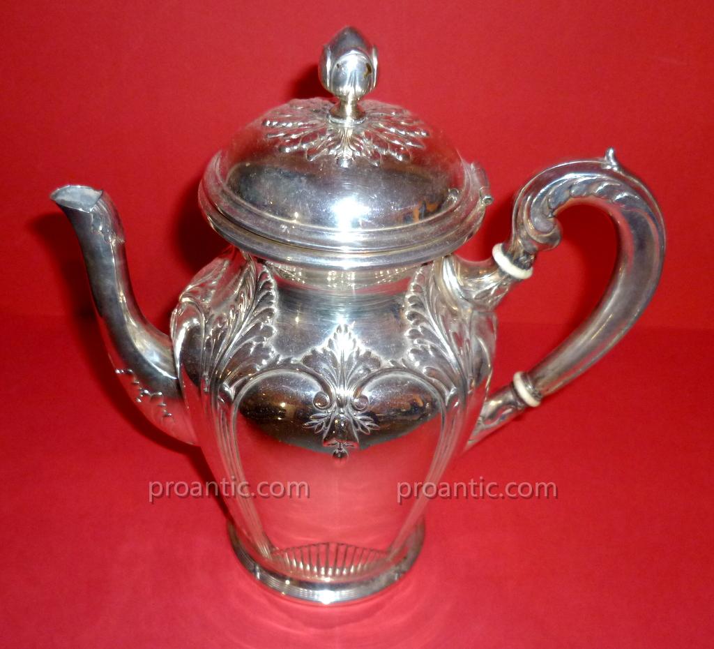 Poureuse And Milk Pot In Silver XIX-photo-4