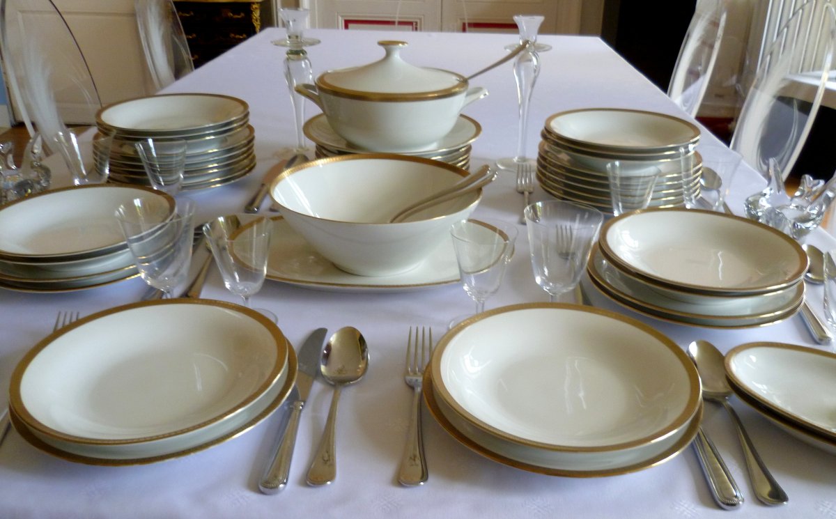 Porcelain Table Service In Golden Decor-photo-7