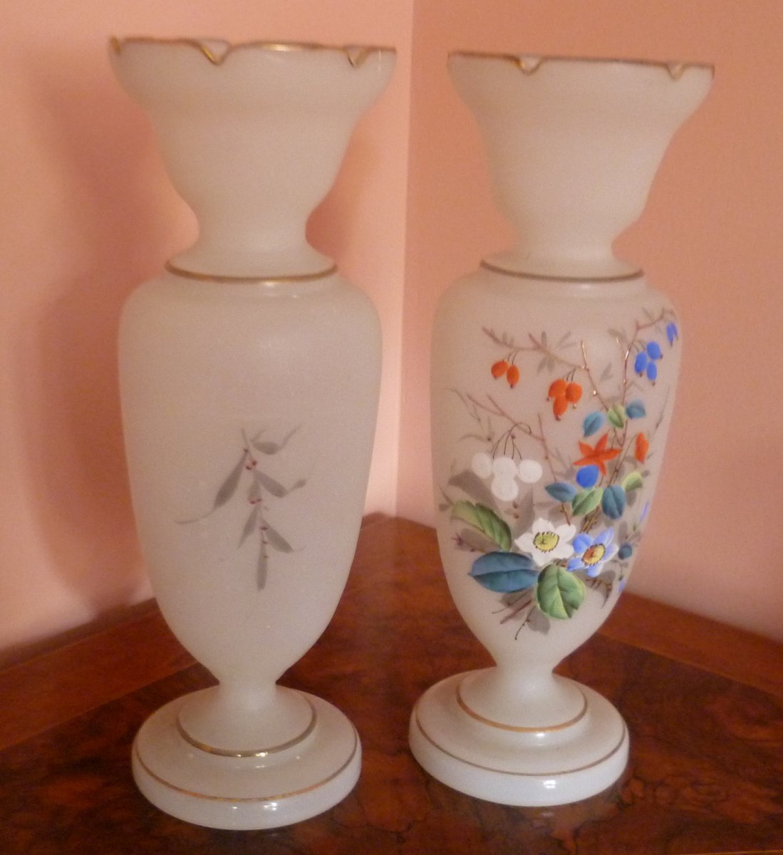 Pair Of Opaline Vases-photo-3