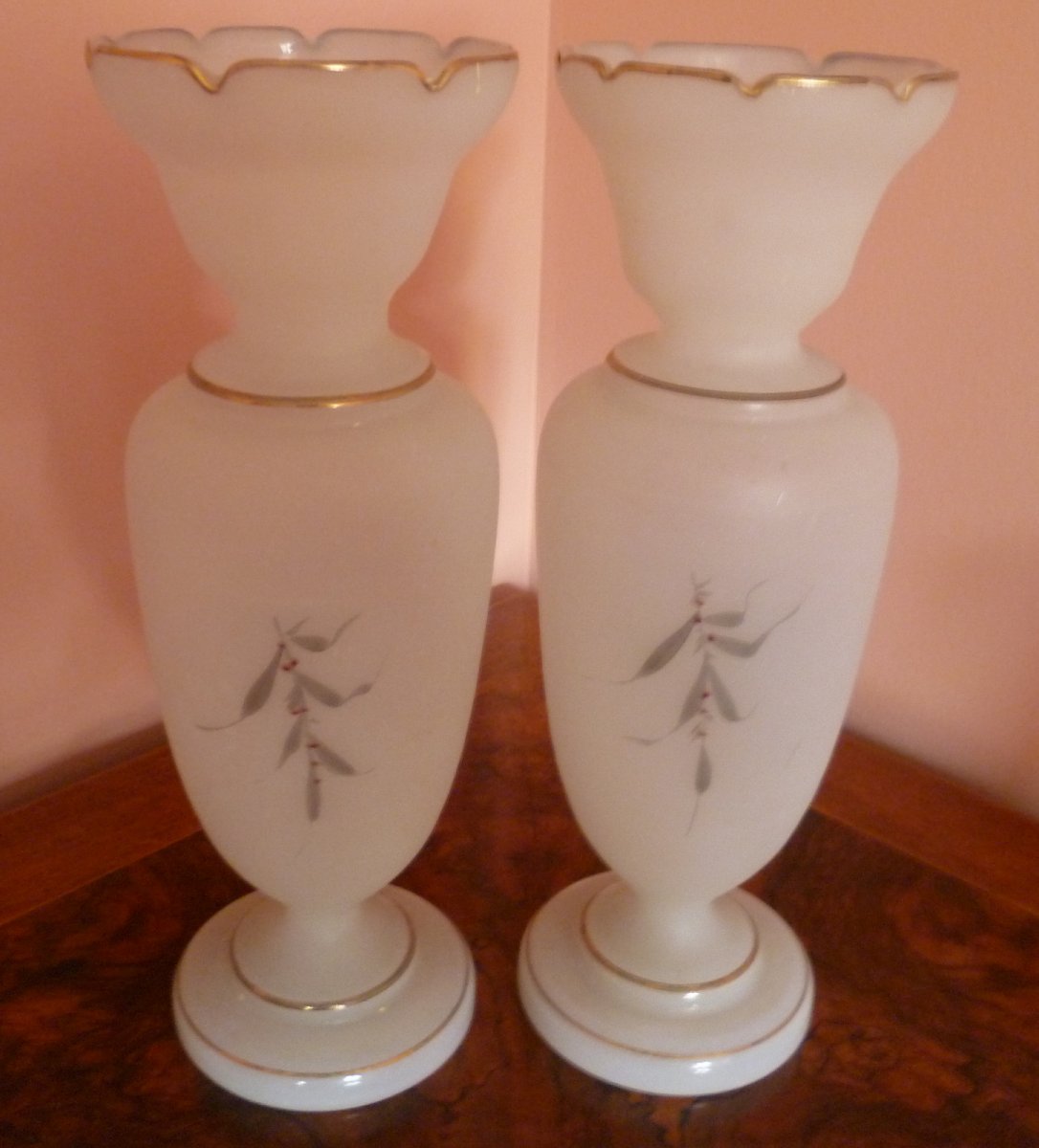 Pair Of Opaline Vases-photo-4