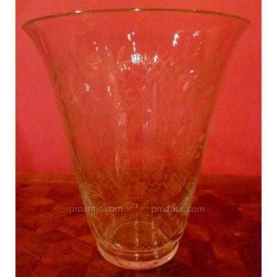 Engraved Vase Baccarat Nineteenth