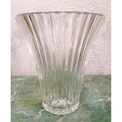 Vase En Cristal Estampillé Baccarat