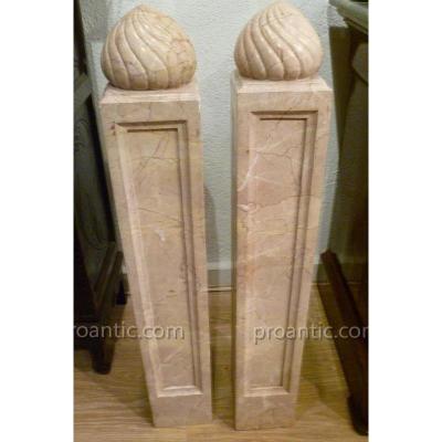 Pair Of Columns Marble Rose