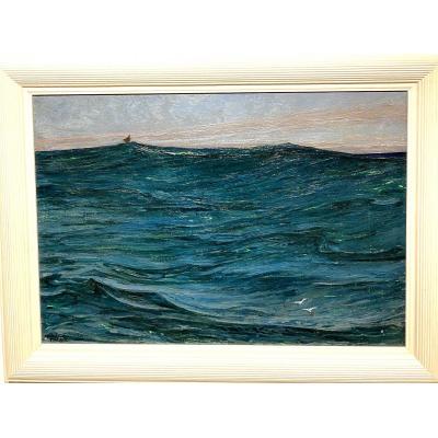 Auguste Matisse (1866-1931) Bréhat - Waves, Circa 1920