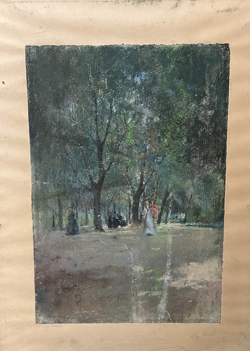 Giuseppe Casciaro (1863-1941) - Elegante In The Garden, 1889-photo-3