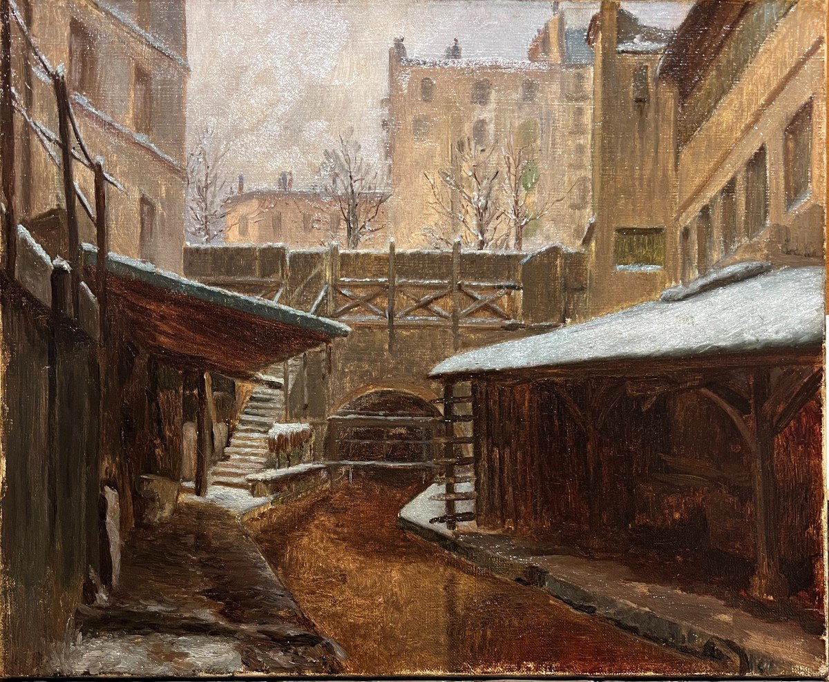 French School Of The End Of The 19th Century - Paris, La Bièvre Open Sky, Circa 1885