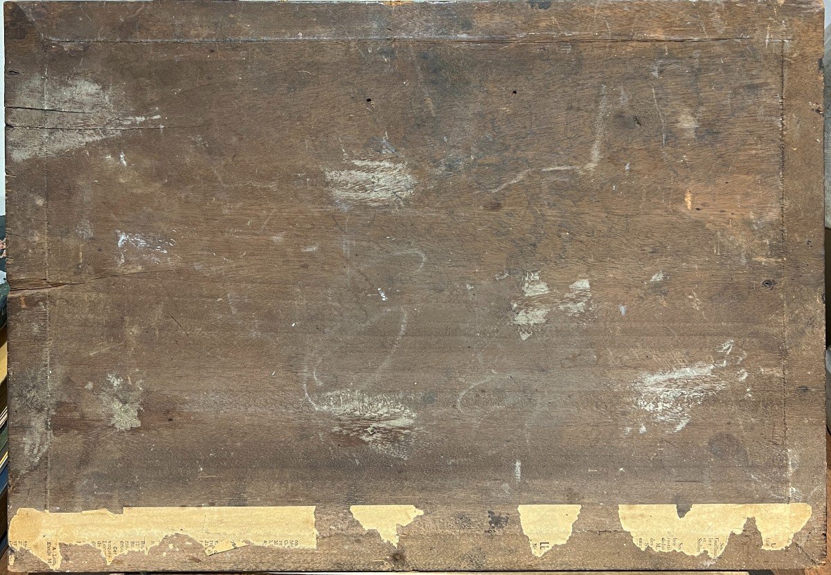 French Impressionist School - Palette, Tubes Of Colors And Brushes, Monogram Lb, 1890-photo-1