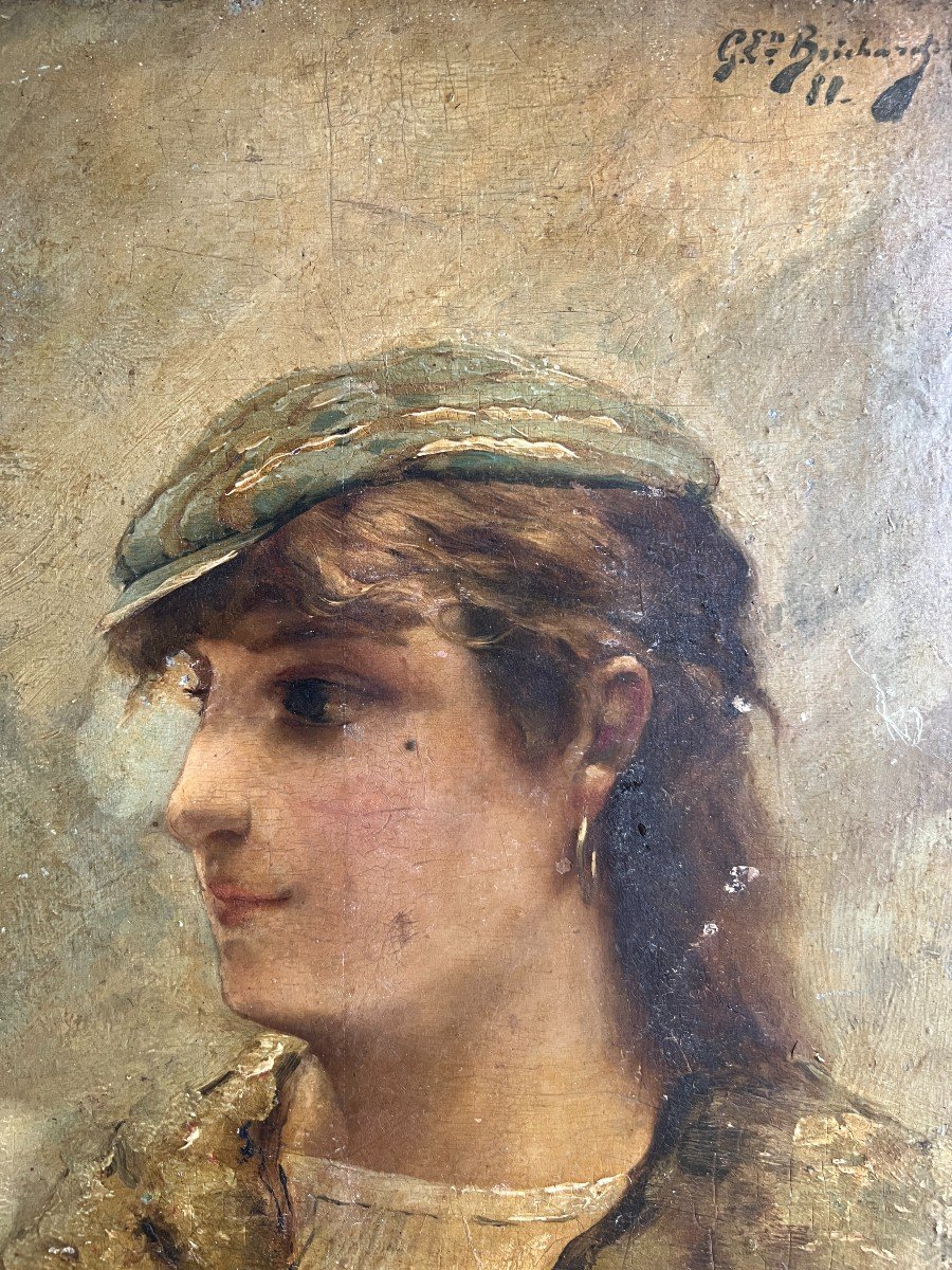 Georges Lucien Boichard (xix-xx) - Portrait Of A Woman, 1881-photo-2