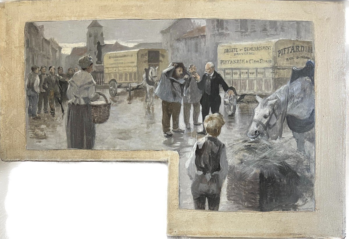 Auguste-françois Gorguet (1862-1927) - Les Démenageurs, Circa 1890