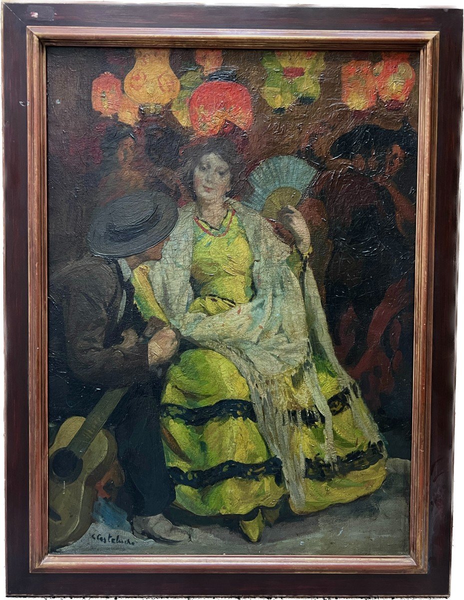 Claudio Castelucho (1870-1927) - Listening To Music, Circa 1905