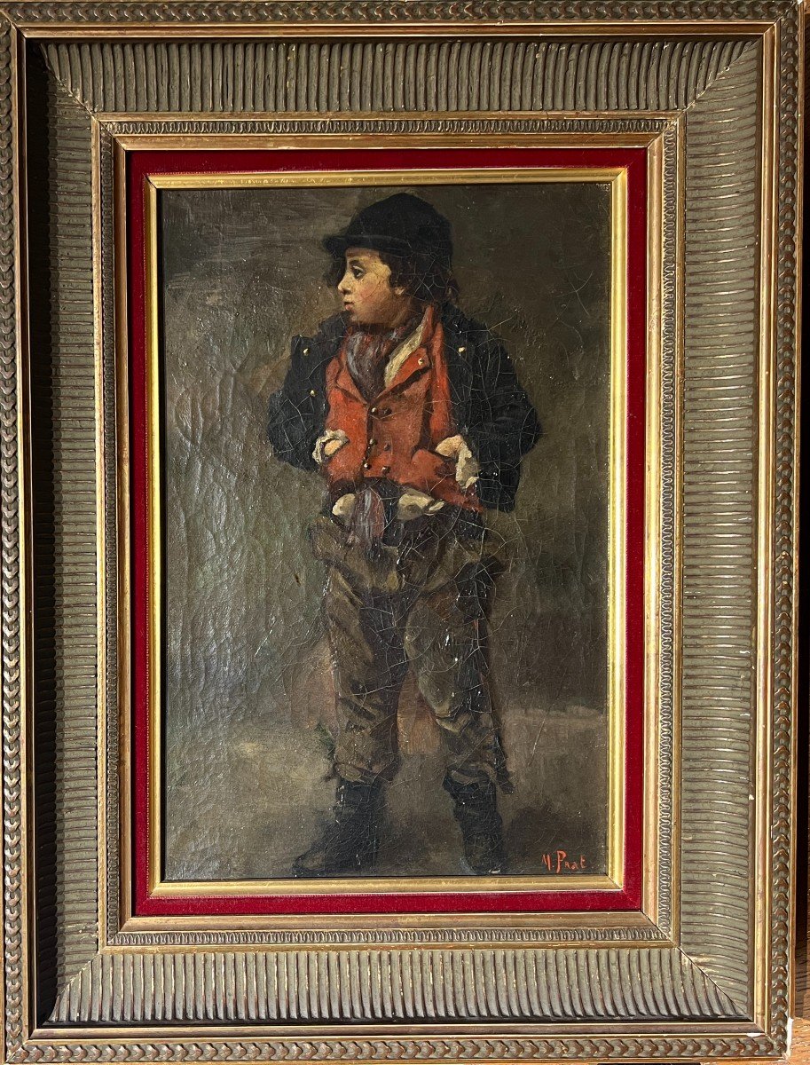 M- Prat - 19th Century French School - Portrait Of Gavroche, Circa 1880
