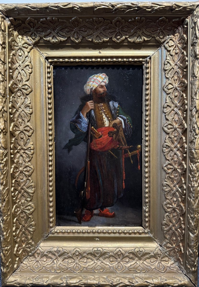 Alphonse De Neuville (1835-1885) - Portrait Of A Turk-photo-2