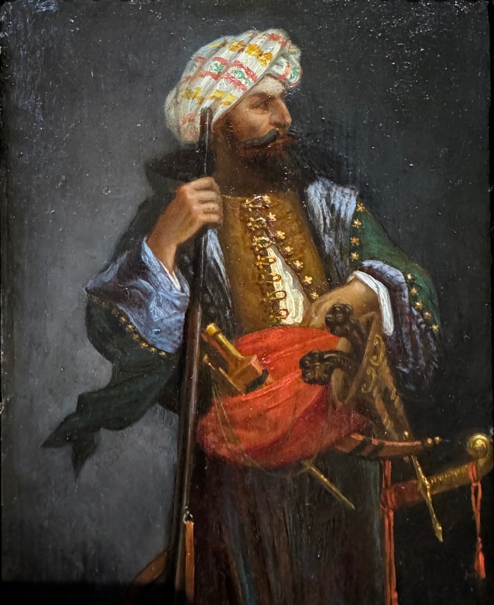 Alphonse De Neuville (1835-1885) - Portrait Of A Turk-photo-3