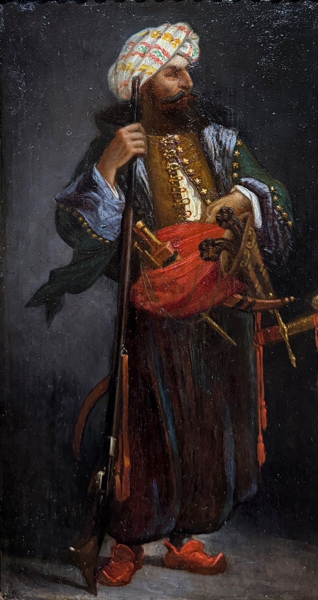 Alphonse De Neuville (1835-1885) - Portrait Of A Turk-photo-4