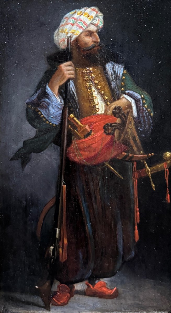 Alphonse De Neuville (1835-1885) - Portrait Of A Turk