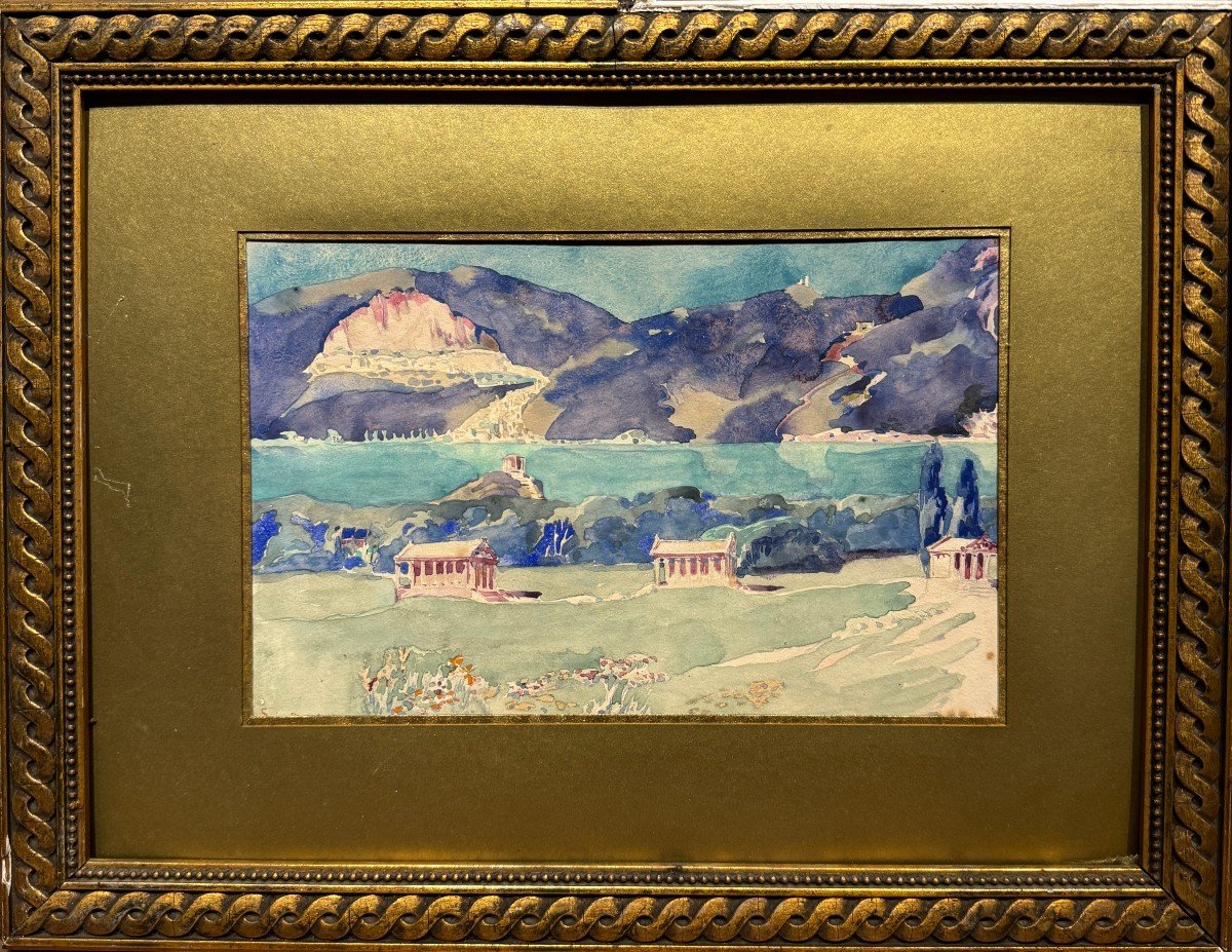 Schatzmann (xix-xx) - Swiss School - Fantasy, Landscape Of Arcadia Circa 1900