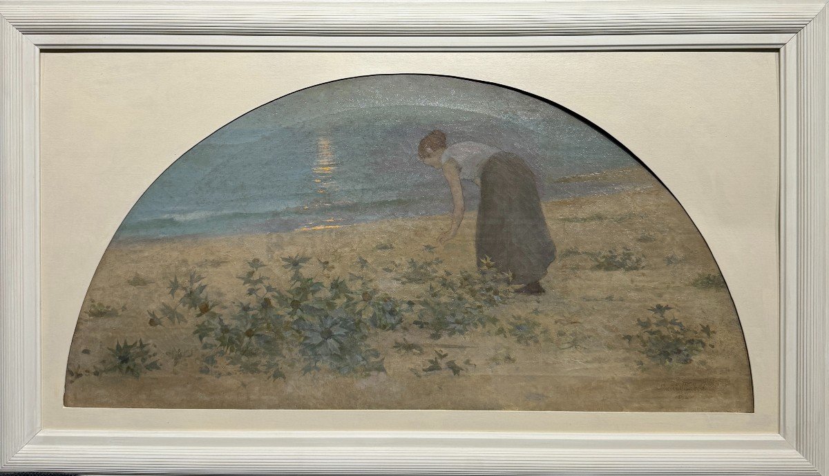 Lucien Hector Monod  (paris, 1867 &ndash; Cannes, 1957) - Projet, Le Ramassage Des Chardons, 1892-photo-2