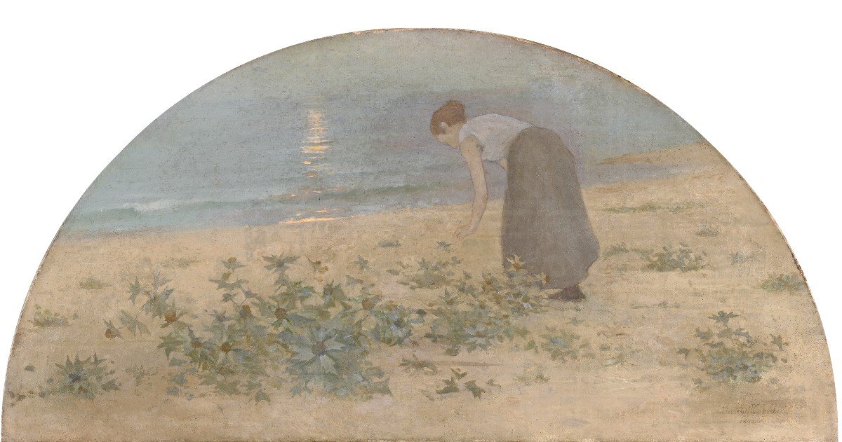 Lucien Hector Monod (paris, 1867 – Cannes, 1957) - Project, The Gathering Of Thistles, 1892