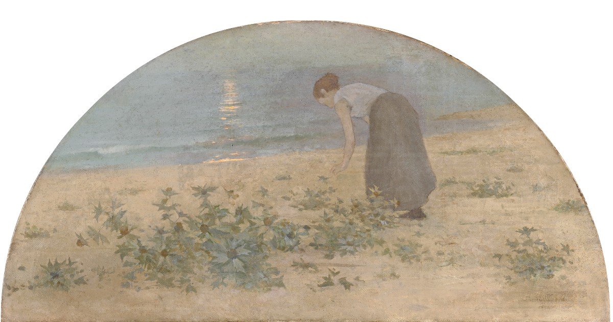 Lucien Hector Monod  (paris, 1867 &ndash; Cannes, 1957) - Projet, Le Ramassage Des Chardons, 1892